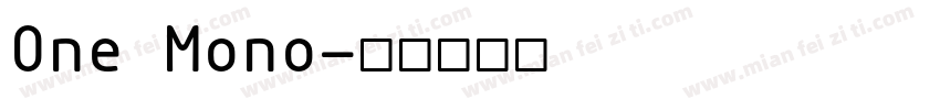 One Mono字体转换